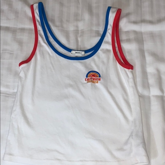 Forever 21 Tops - White cropped tank top
